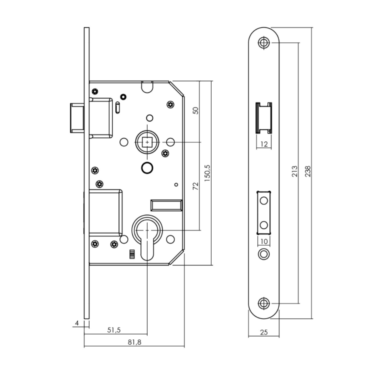Veiligheidsslot PC Maat 72 (1)