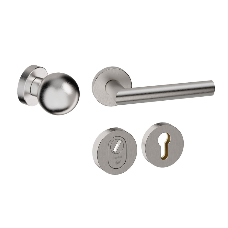 Voordeurset rond met Sfera inox