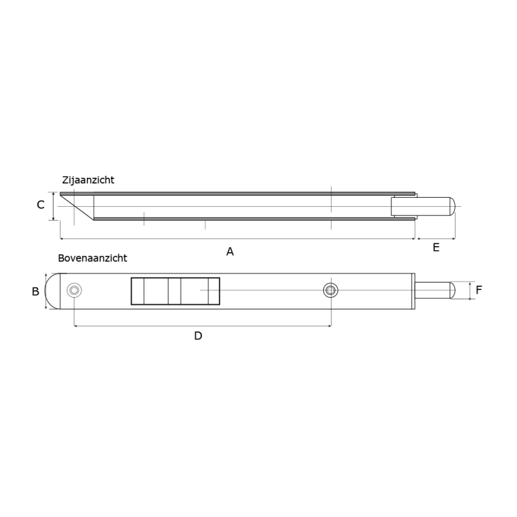 Bascule kantschuif 200&#215;17 mm Type 894