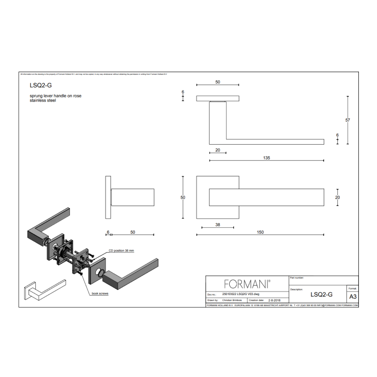 Deurkruk LSQ2-G