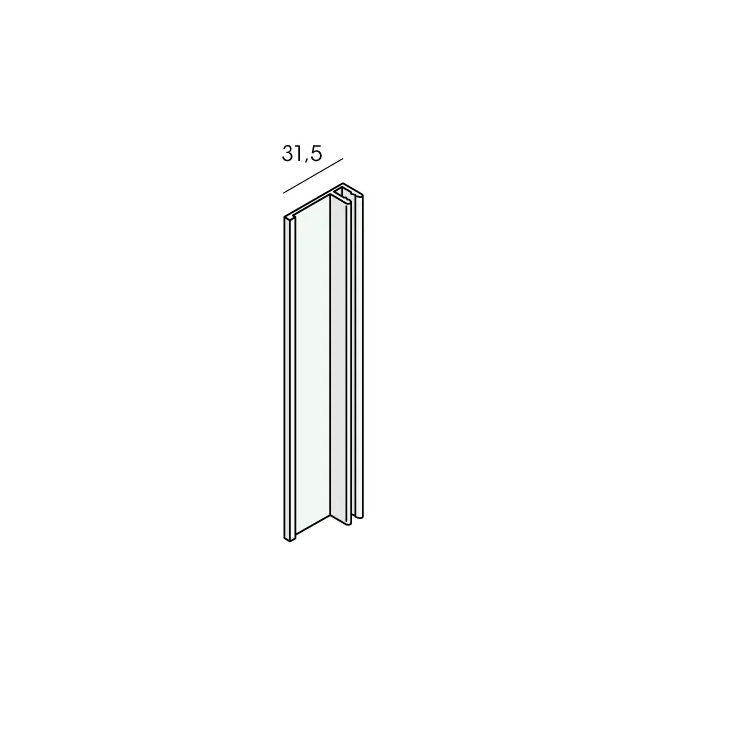 Basis aluminium eindprofiel (1)