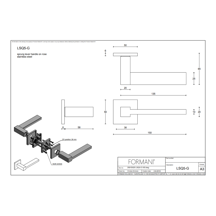 Deurkruk LSQ5-G