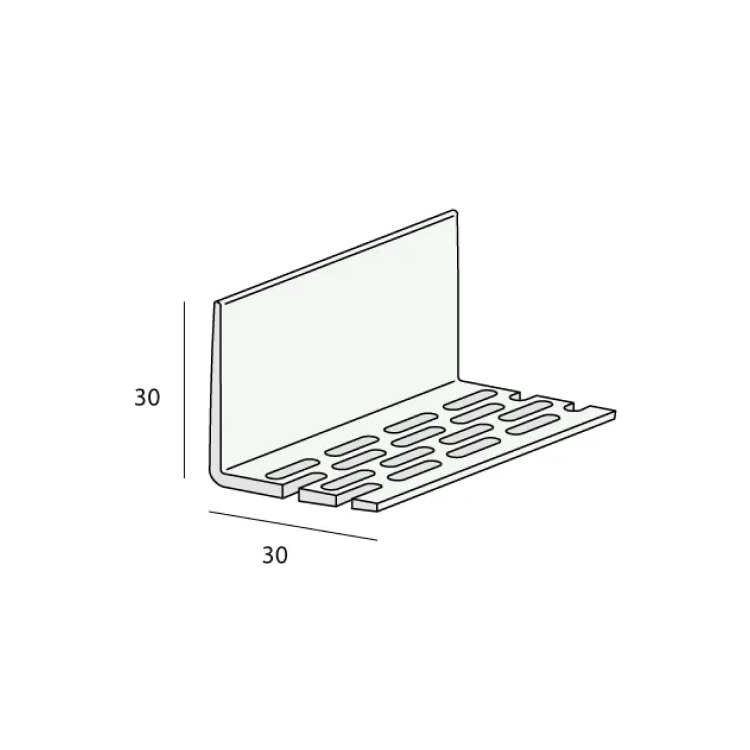 Hoekprofiel geperforeerd 30x30x2mm (1)