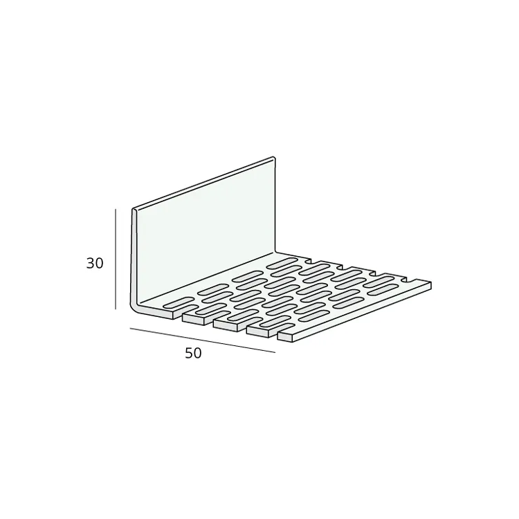 Hoekprofiel geperforeerd 50x30x2mm (1)